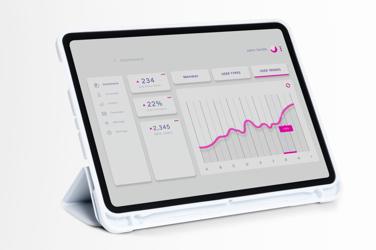 Grafický mockup výsledků SEO optimalizace a nárůstu organické návštěvnosti